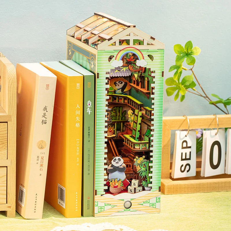 Panda Land DIY Miniature House Kit — detalied side view