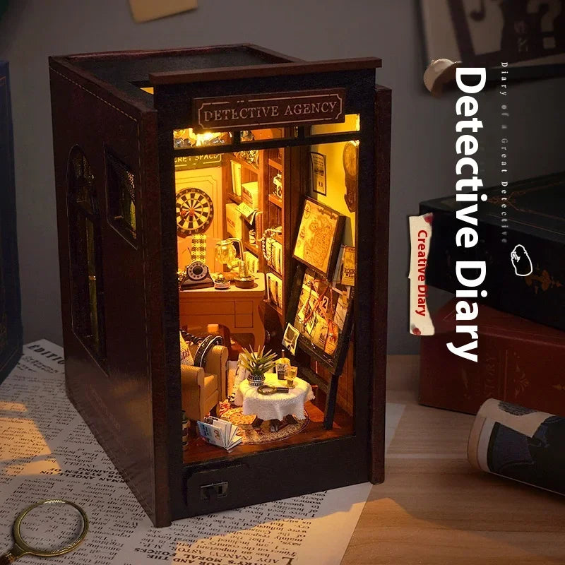 Great Detective Diary DIY Book Nook Kit — detalied side view
