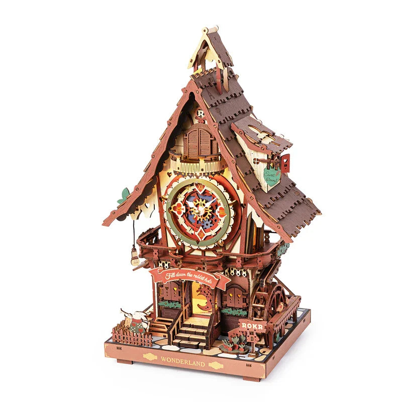 Robotime Rokr Black Forest Cuckoo Clock Kit – Working Bird & LED — main view
