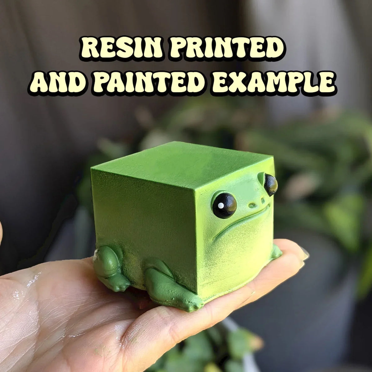 Cute Frog Resin Figurine — detalied side view