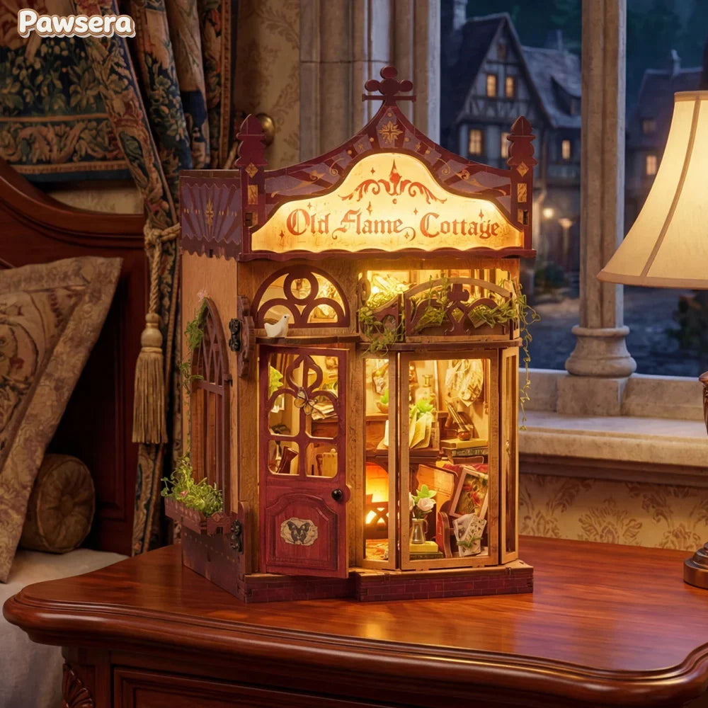 Old Flame Cottage DIY Book Nook Kit — main view
