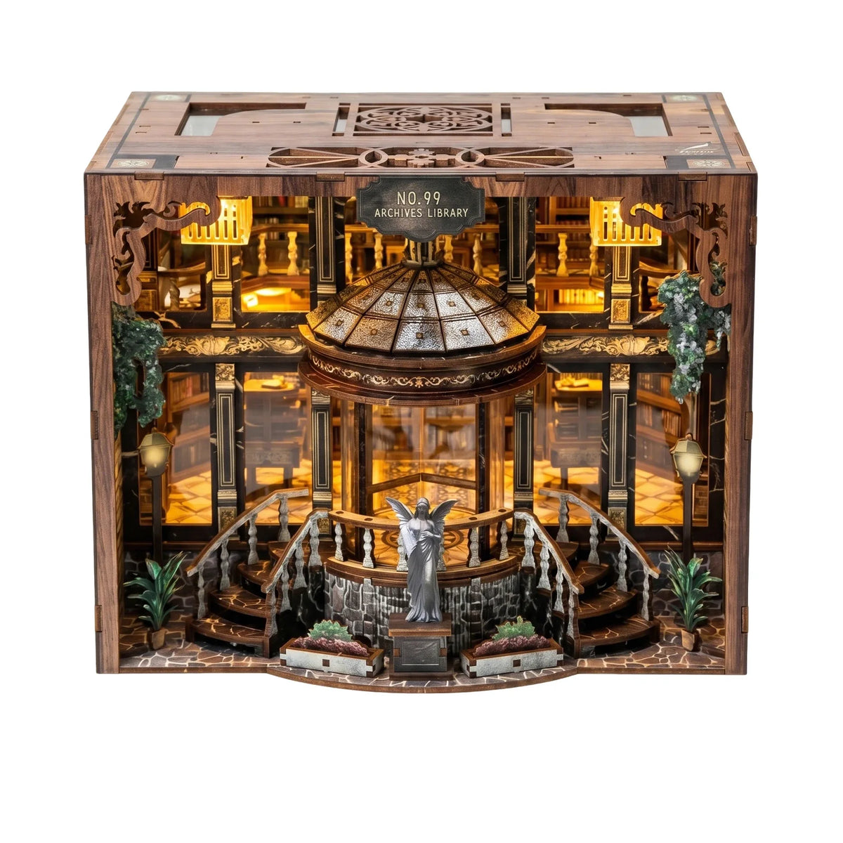 No.99 Archive Library DIY Book Nook Kit with LED Light — main view