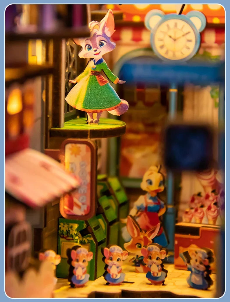 Panda Land DIY Miniature House Kit — scene view