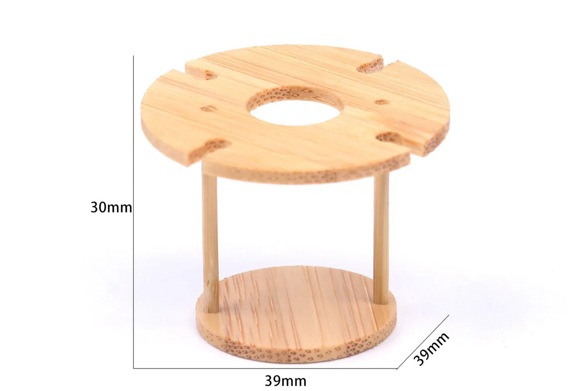 Dollhouse Bamboo Wine Rack 1:6 — open display view