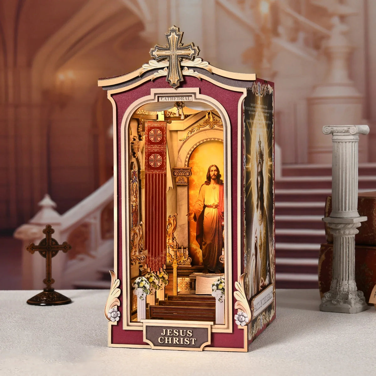 Cathedral DIY Book Nook Kit — scene view