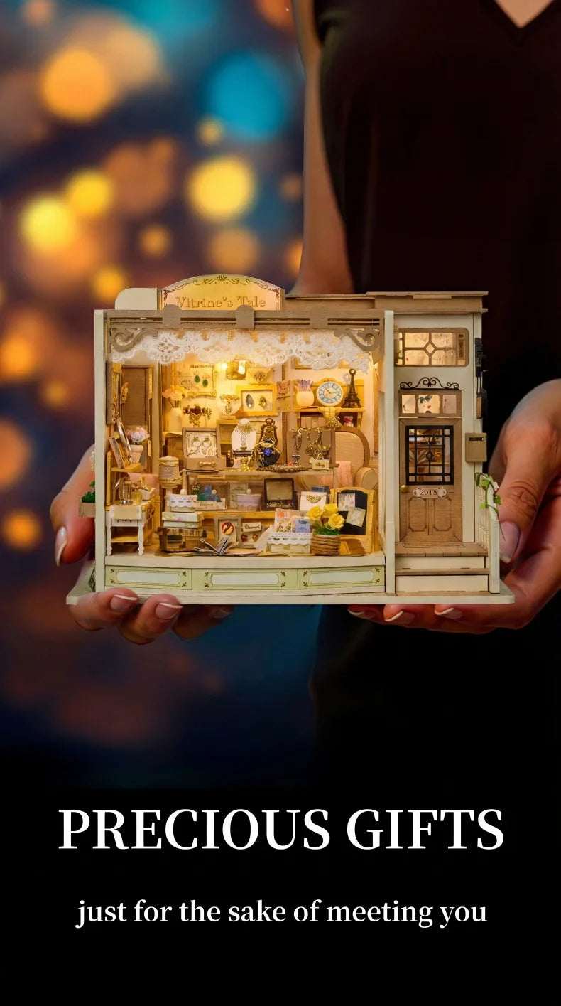 Jewellery Store DIY Miniature Kit — angled close-up