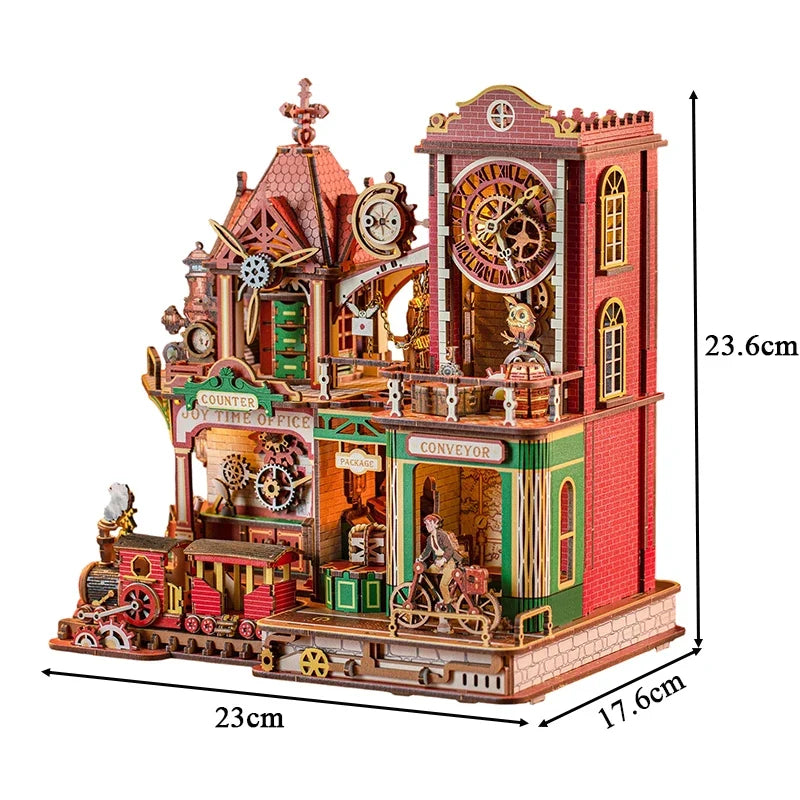 Joey's Time Post Office DIY Miniature House Kit — scene view