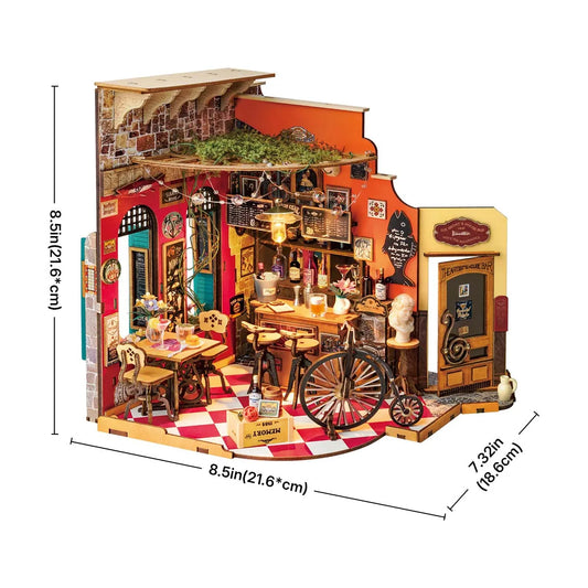 Cheers Bar DIY Miniature House Kit — detalied side view