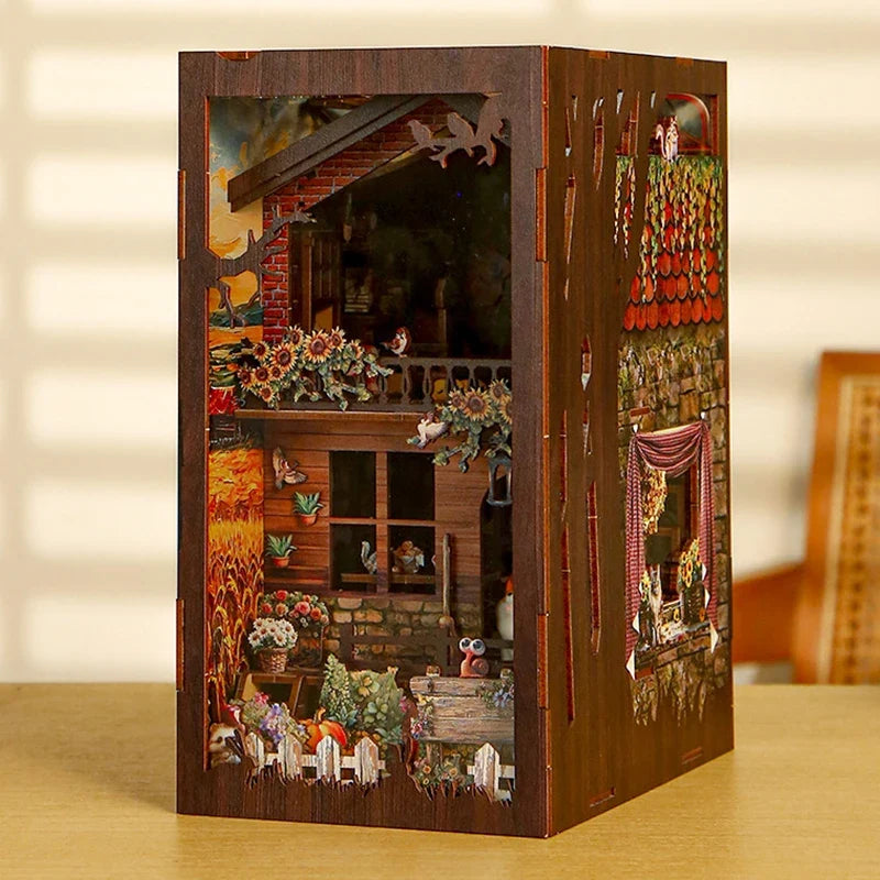 Country Cottage DIY Book Nook Kit — angled close-up