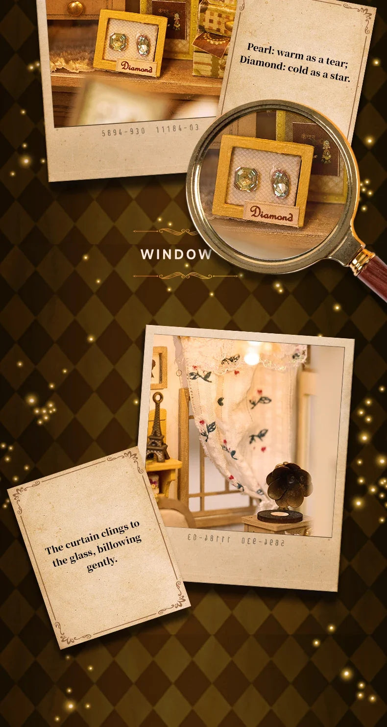 Jewellery Store DIY Miniature Kit — detalied side view