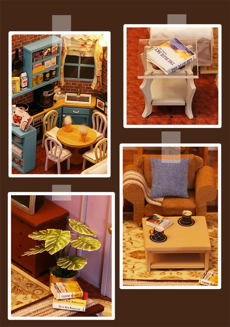 Joey'S Apartment DIY Book Nook Kit — box and pieces