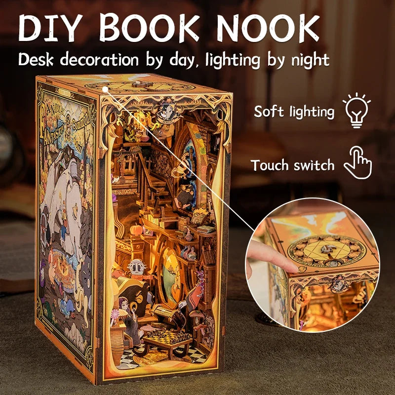 Fantastic Animal DIY Book Nook Kit — detalied side view