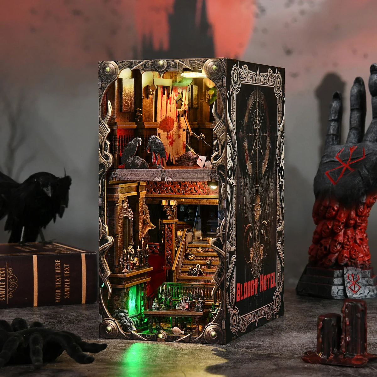The Haunted Hotel DIY Book Nook Kit — scene view