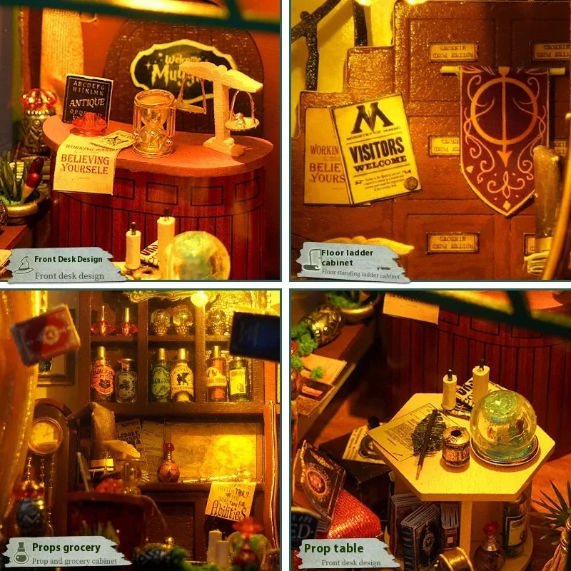 Sorcerer's Shop DIY Book Nook Kit — front angle