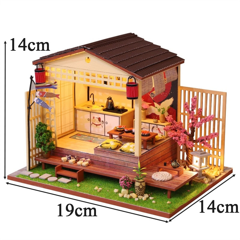 Sakura Kitchen DIY Dollhouse Kit — scene view