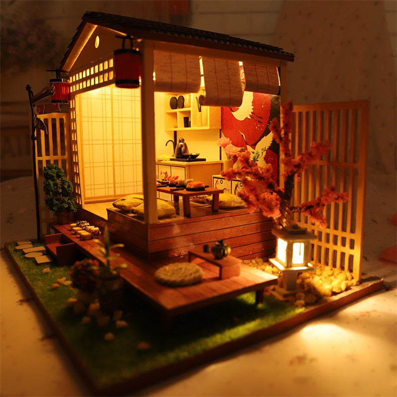 Sakura Kitchen DIY Dollhouse Kit — box and pieces