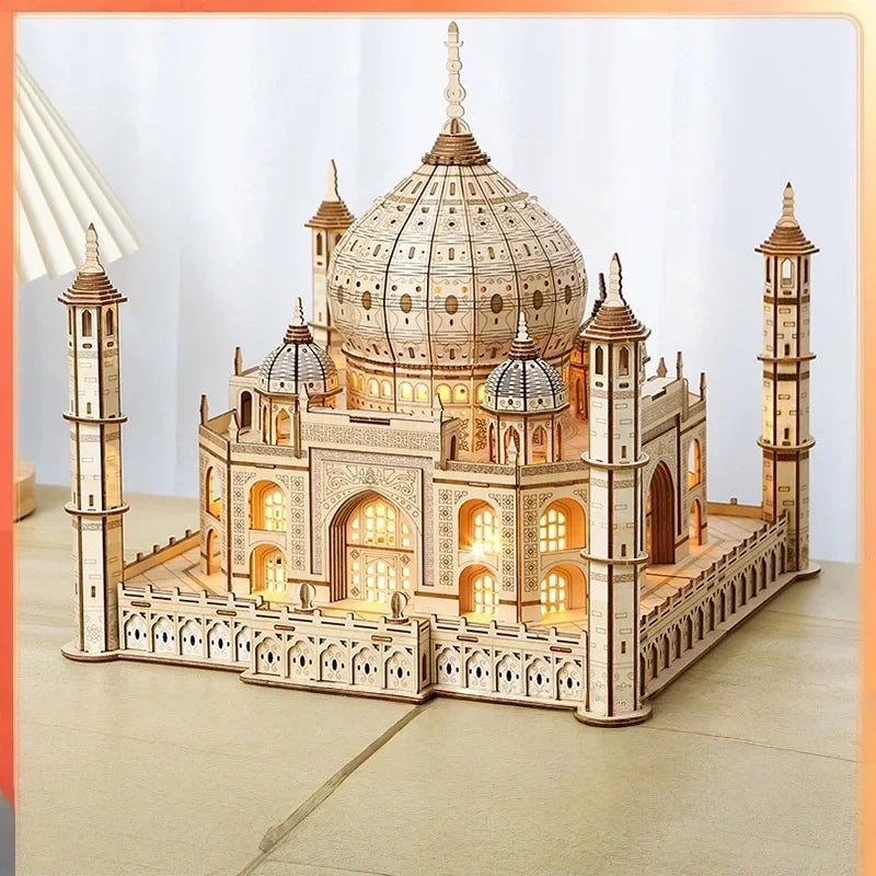 Royal Castle 3D Wooden Puzzle — open display view