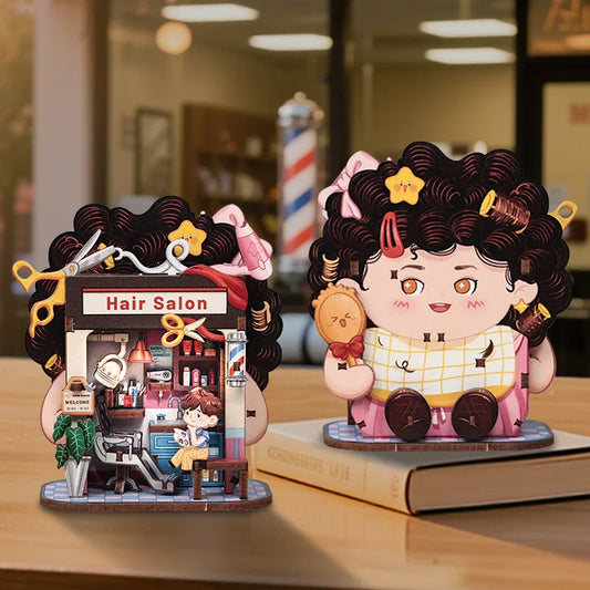 Hair Solan DIY Miniature House Kit — detalied side view