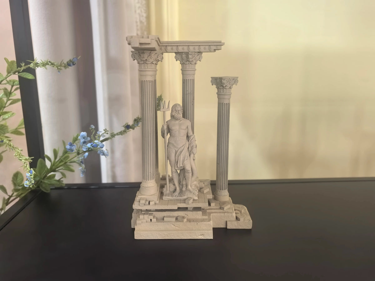 Retro Roman Architecture Resin Figurine – LTCP-407 Series — box and pieces