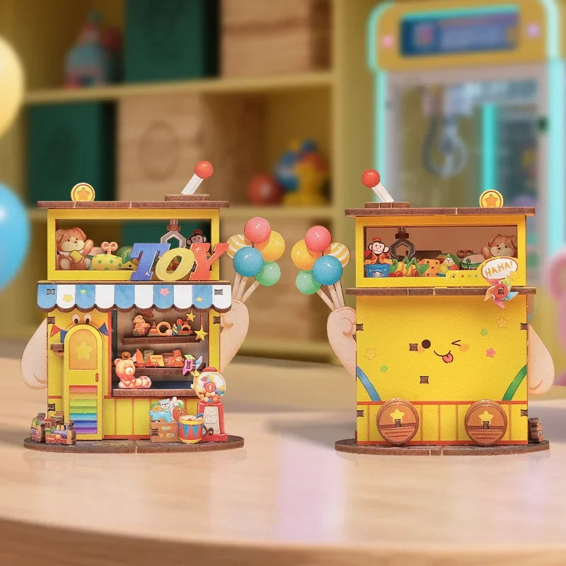 Toy Store DIY Miniature House Kit — detalied side view