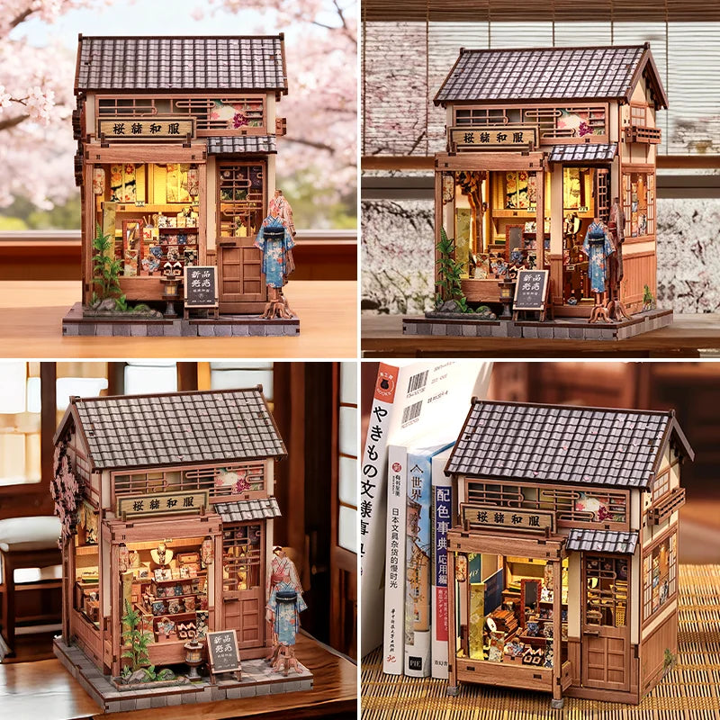 Sakura Kimono Shop DIY Book Nook Kit — front angle