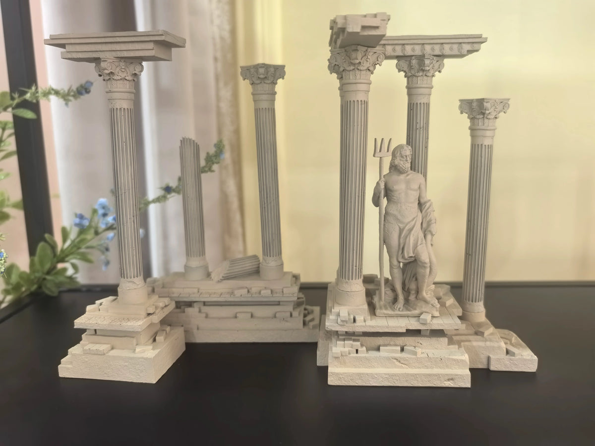 Retro Roman Architecture Resin Figurine – LTCP-407 Series — front angle