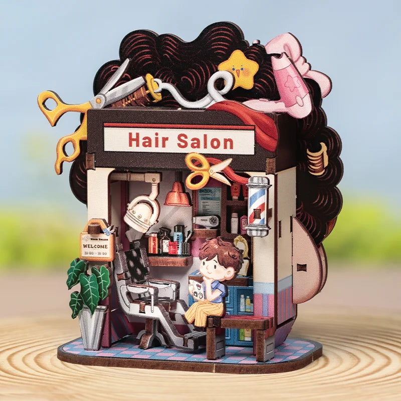 Hair Solan DIY Miniature House Kit — box and pieces