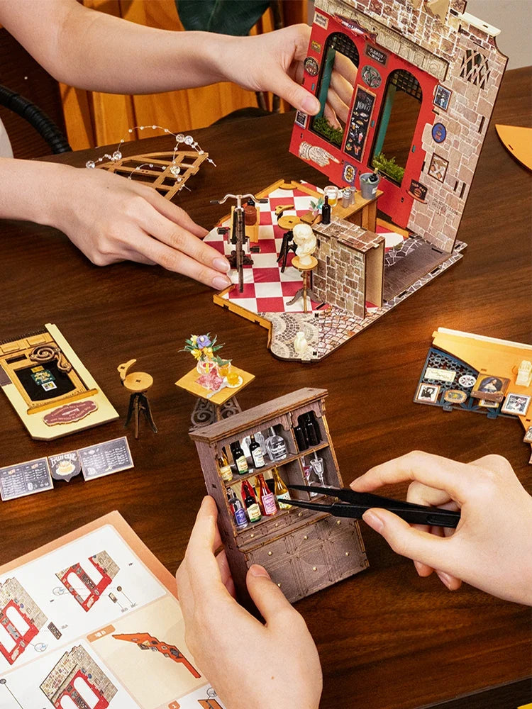 Cheers Bar DIY Miniature House Kit — front angle