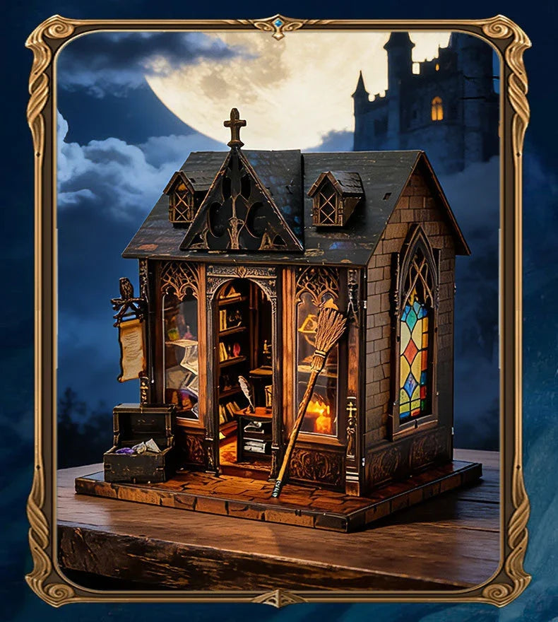 Magic Villa DIY Miniature House Kit — box and pieces