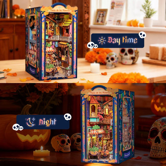 Laser Cut DIY Book Nook Kit — detalied side view
