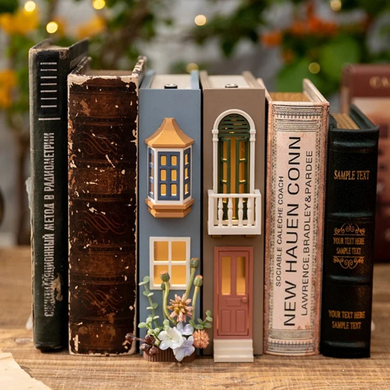 Fake Books Holders DIY Book Nook Kit — open display view
