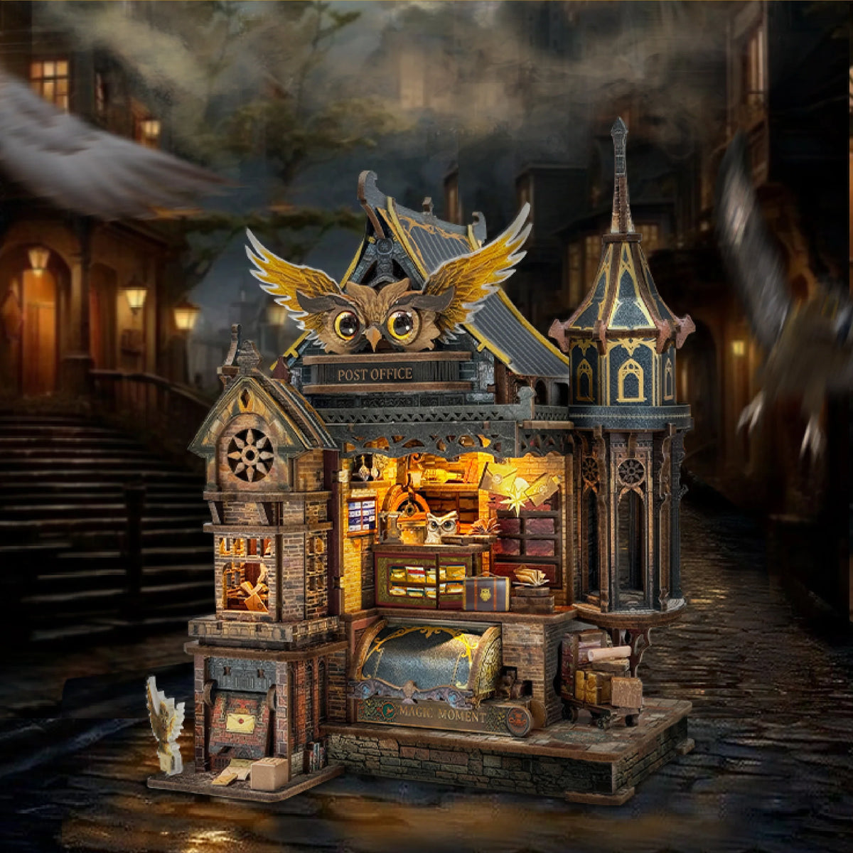 Owl Post Office DIY Miniature House Kit — main view