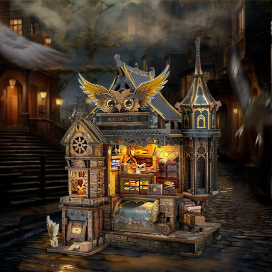 Owl Post Office DIY Miniature House Kit — main view