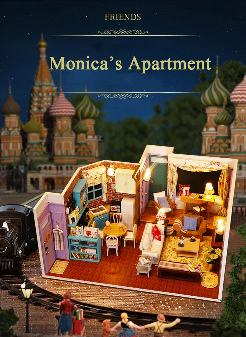 Monicas Apartment DIY Book Nook Kit — box and pieces