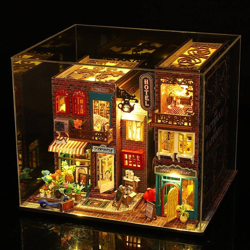 ES009 with music DIY Book Nook Kit — scene view