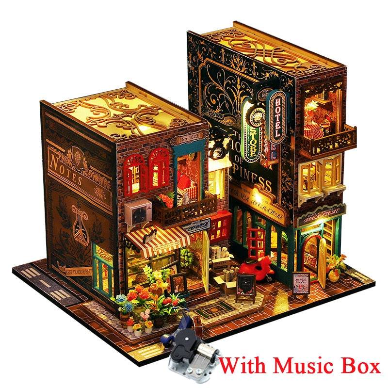 ES009 with music DIY Book Nook Kit — front angle