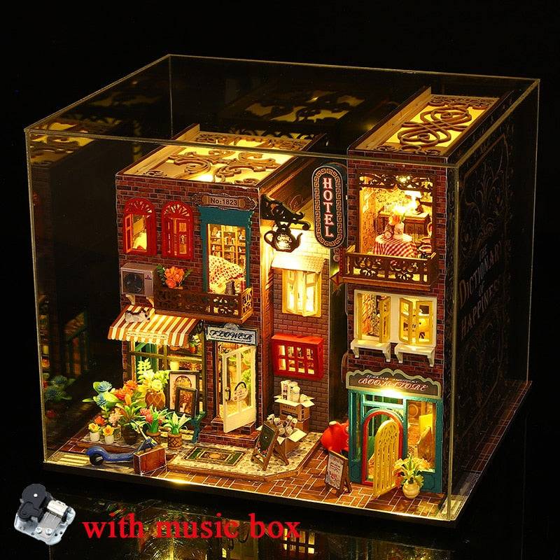 ES009 with music DIY Book Nook Kit — scene view