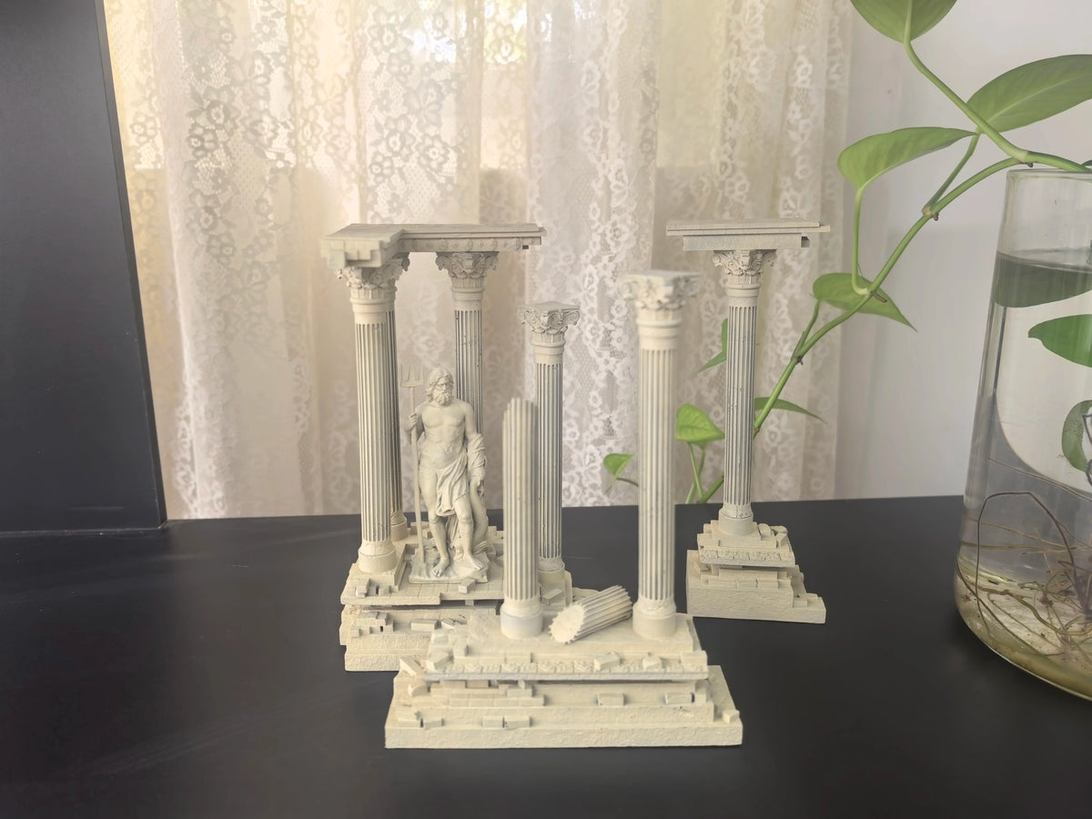 Retro Roman Architecture Resin Figurine – LTCP-407 Series — open display view