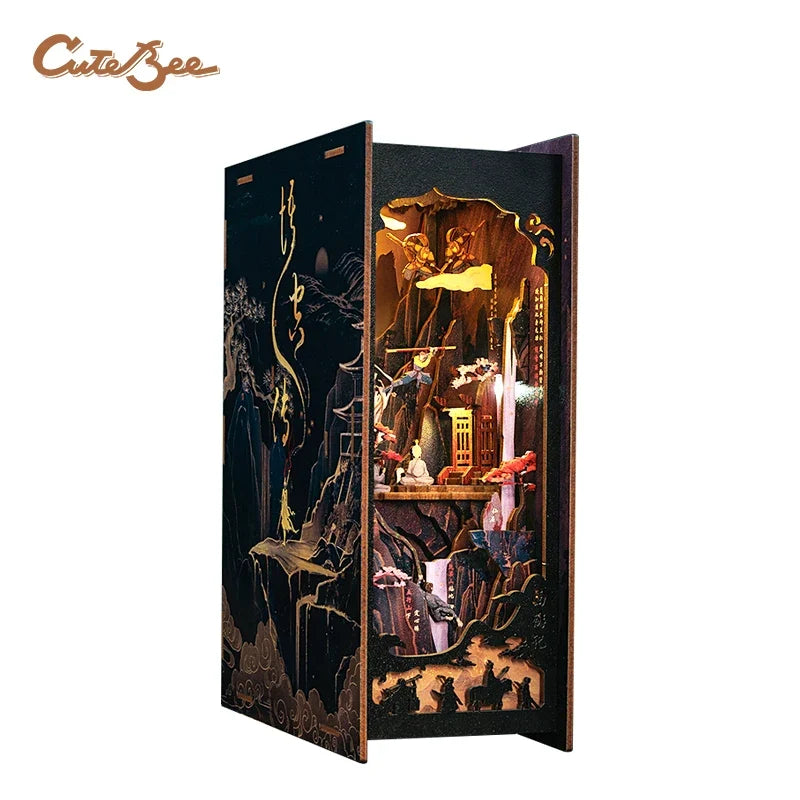Chinese Style Book Nook Kit — open display view