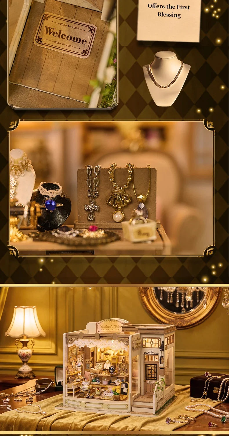 Jewellery Store DIY Miniature Kit — front angle