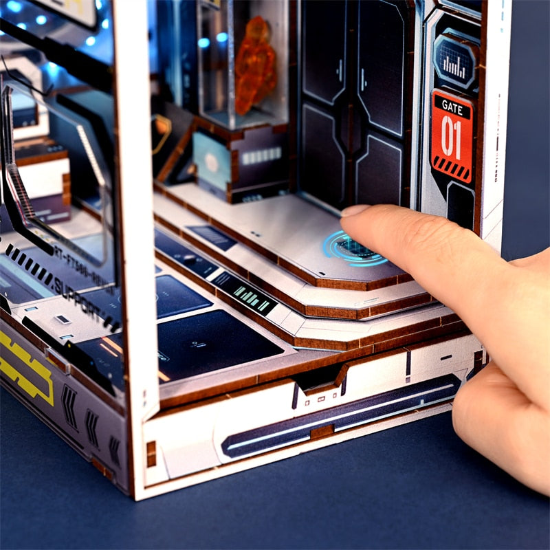 Sci Fi Alien Hub DIY Book Nook Kit — front angle