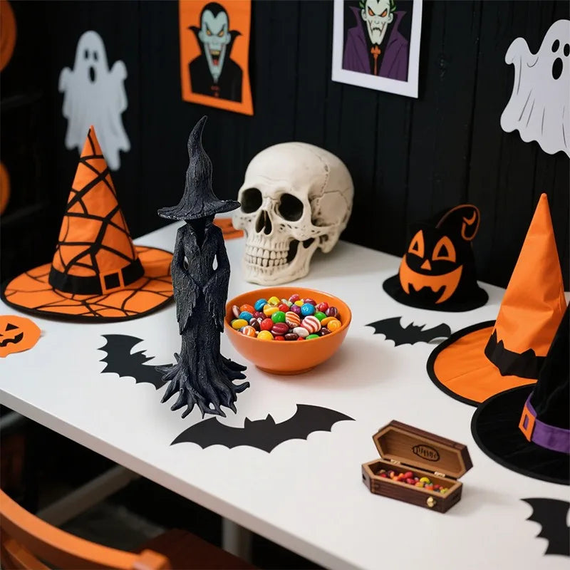 Gothic Witch Resin Statue — open display view