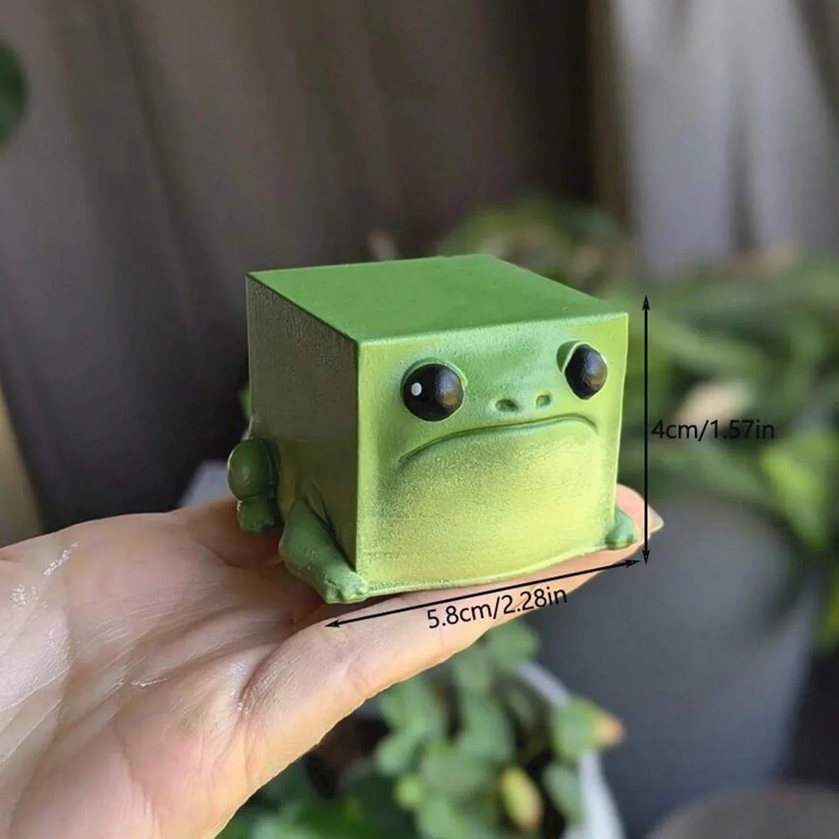 Cute Frog Resin Figurine — front angle