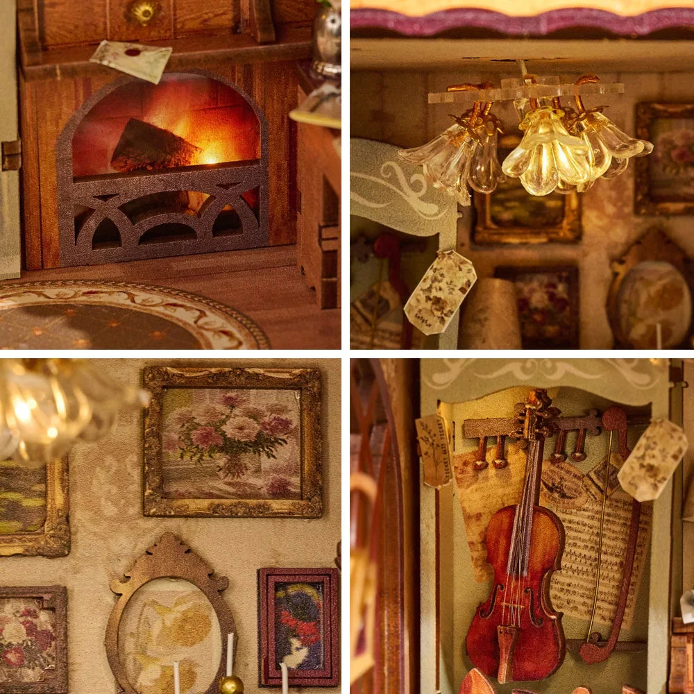 Old Flame Cottage DIY Book Nook Kit — front angle
