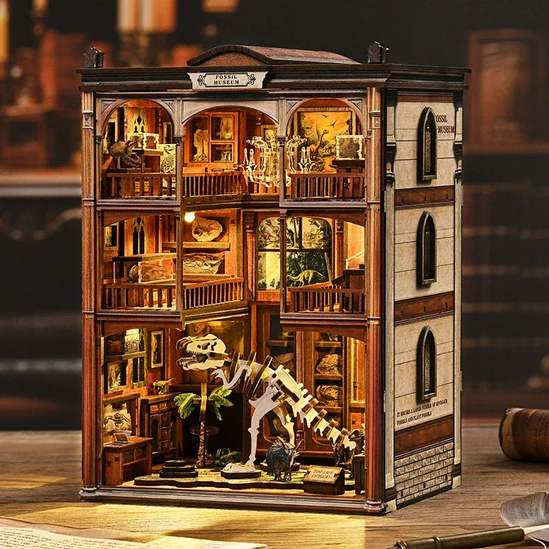 Fossil Museum DIY Book Nook Kit — angled close-up