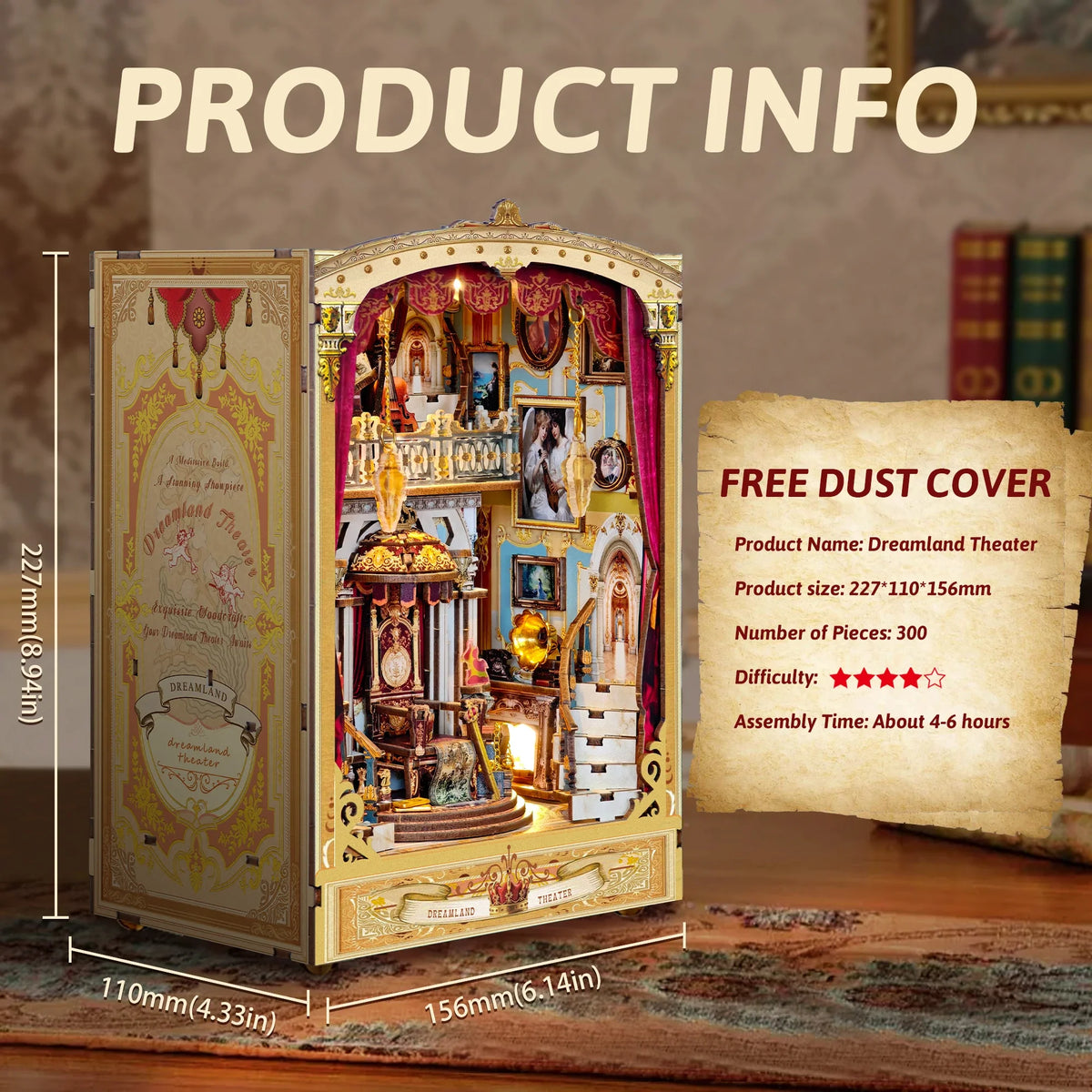 Dreamland Theater DIY Book Nook Kit — scene view