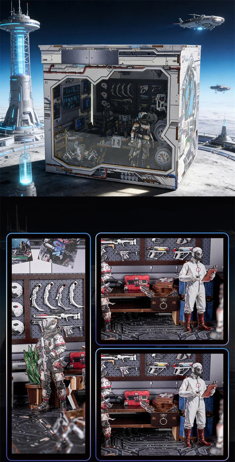 Space Station DIY Miniature Kit — detalied side view