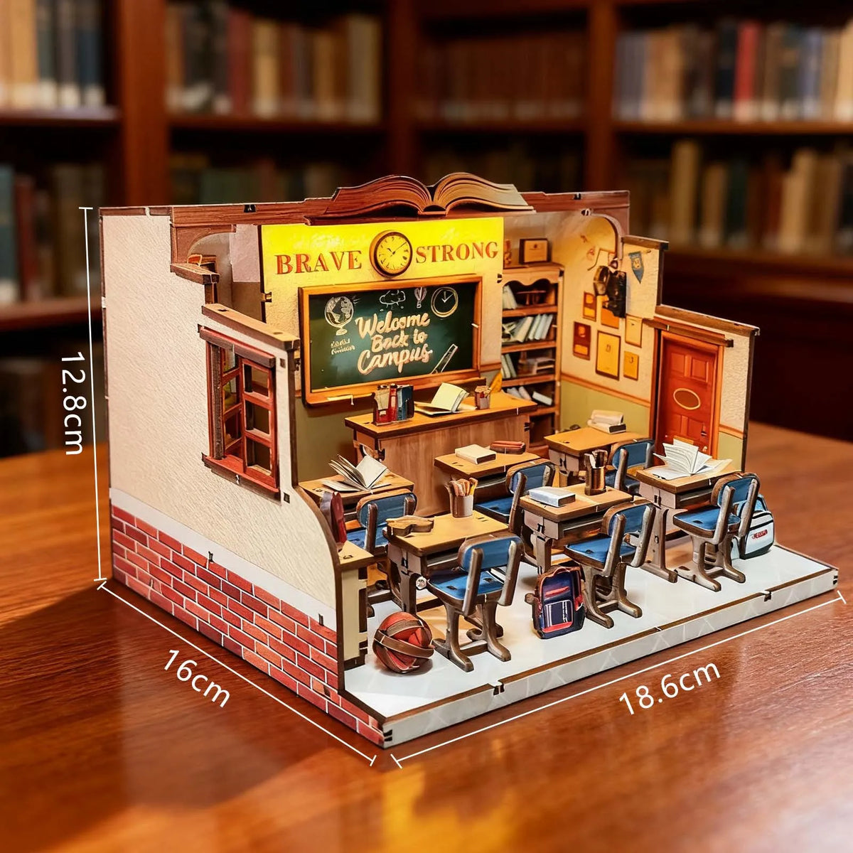 The Classroom DIY Miniature House Kit — scene view