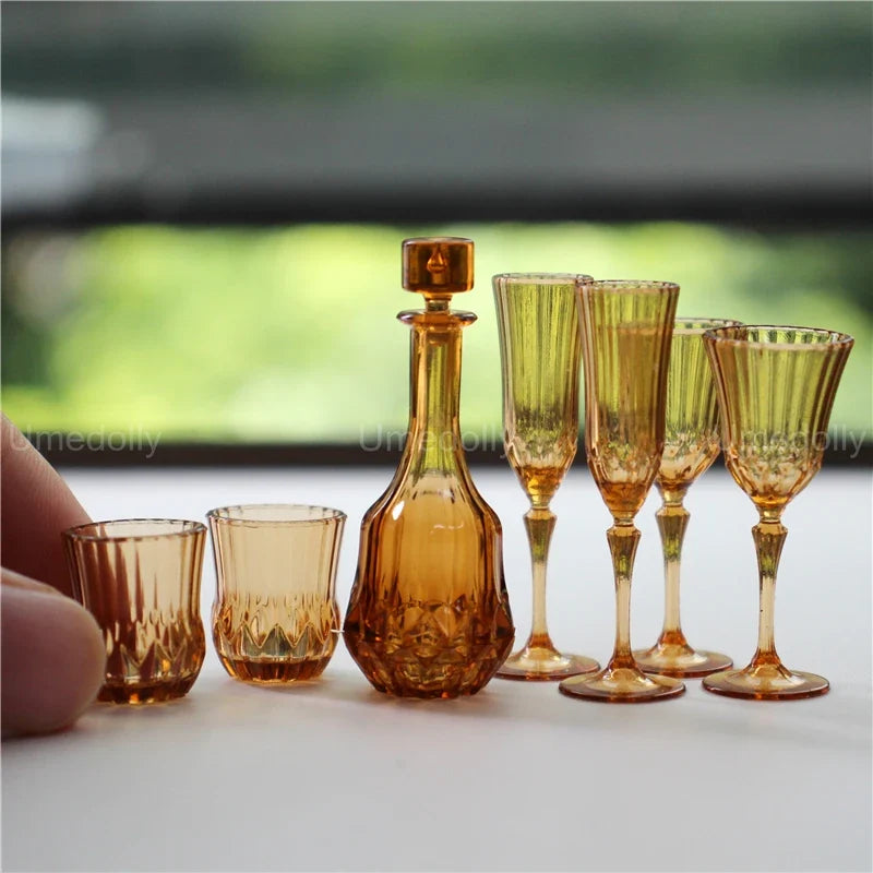 Dollhouse Glassware Set 1:6 — detalied side view