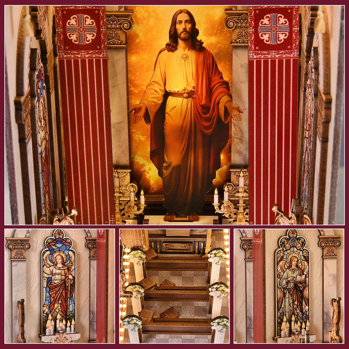 Cathedral DIY Book Nook Kit — box and pieces